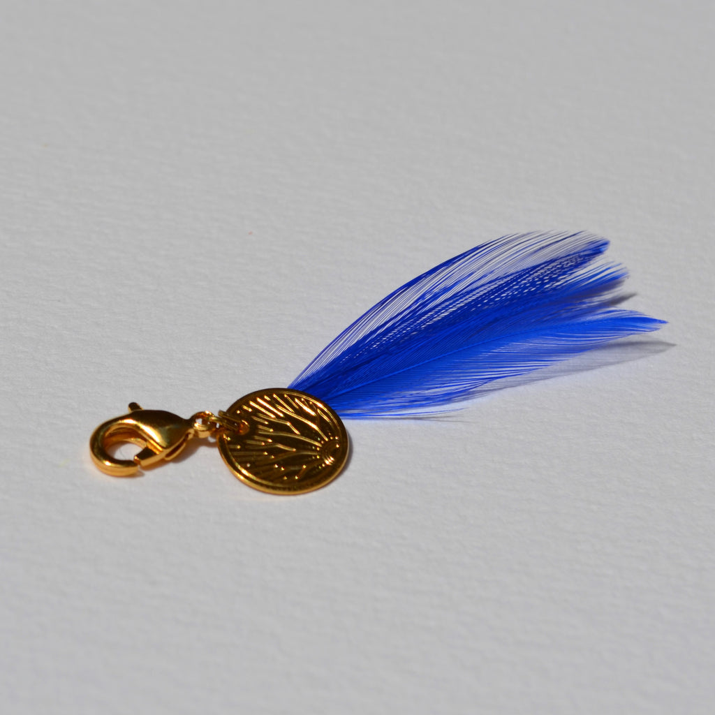 Charm's plumes coq petit modèle bleu