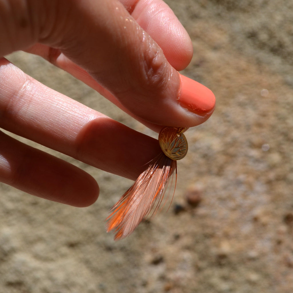 Charm's plumes coq petit modèle caramel