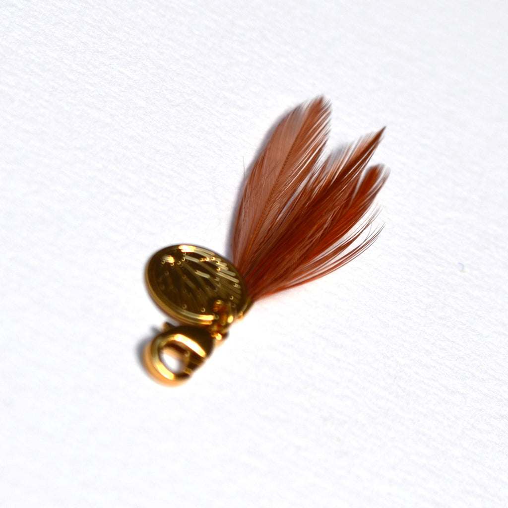 Charm's plumes coq petit modèle caramel