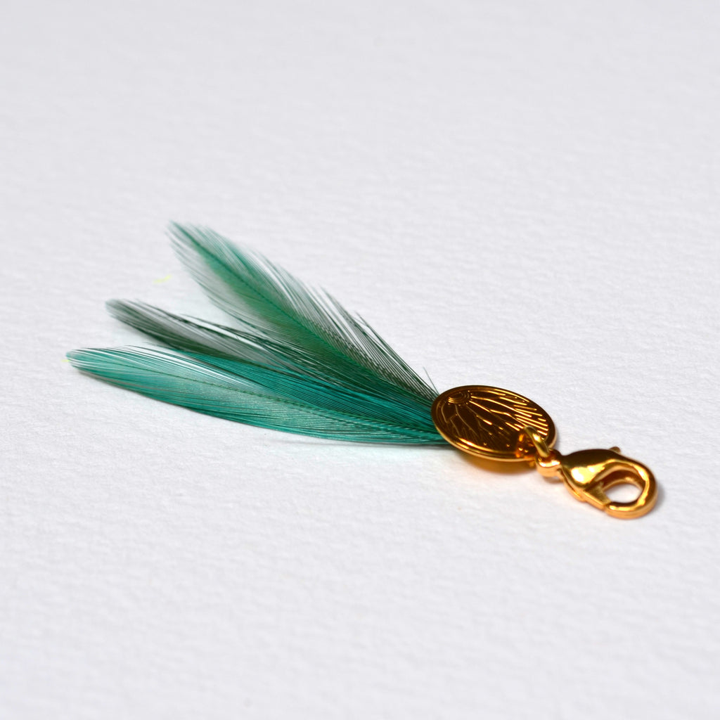 Charm's plumes coq petit modèle émeraude