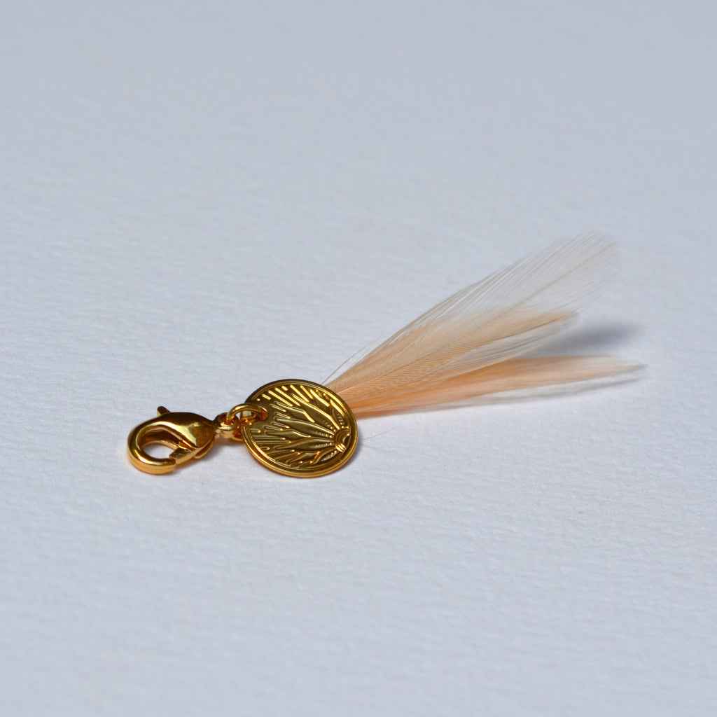 Charm's plumes coq petit modèle rose poudrée