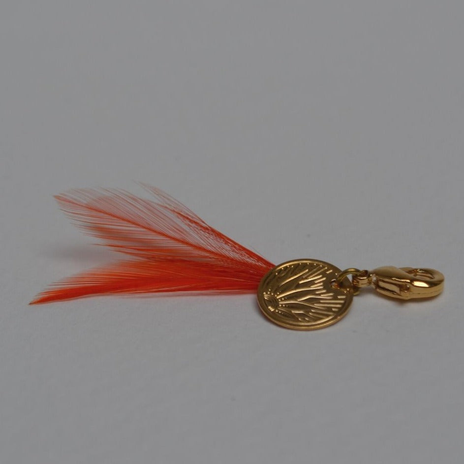 Charm's plumes coq petit modèle orange