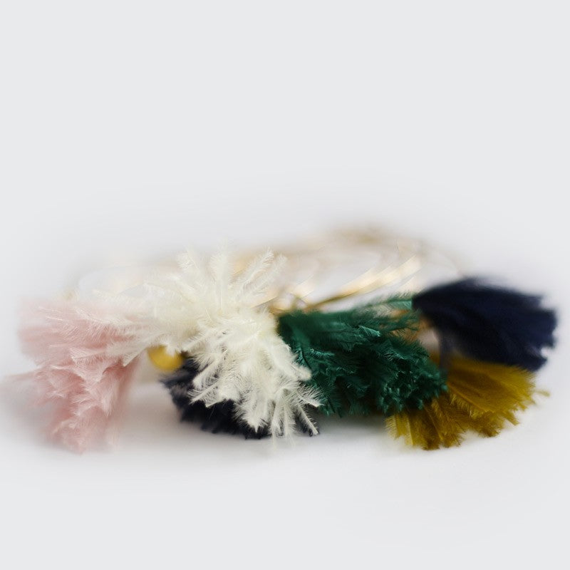 Boucles d'oreilles plumes autruche créoles sweet