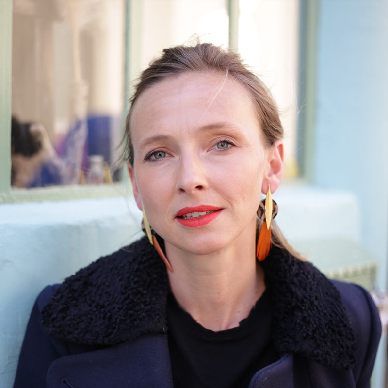 Boucles d'oreilles plumes faisan kasai léopard