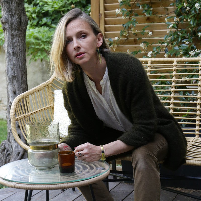 Boucles d'oreilles plumes coq tamara vert