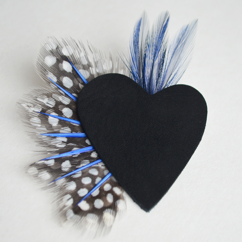 Grande Broche Vintage En Forme De Plume - Couleur Argent / Réf. 106 - Occasion
